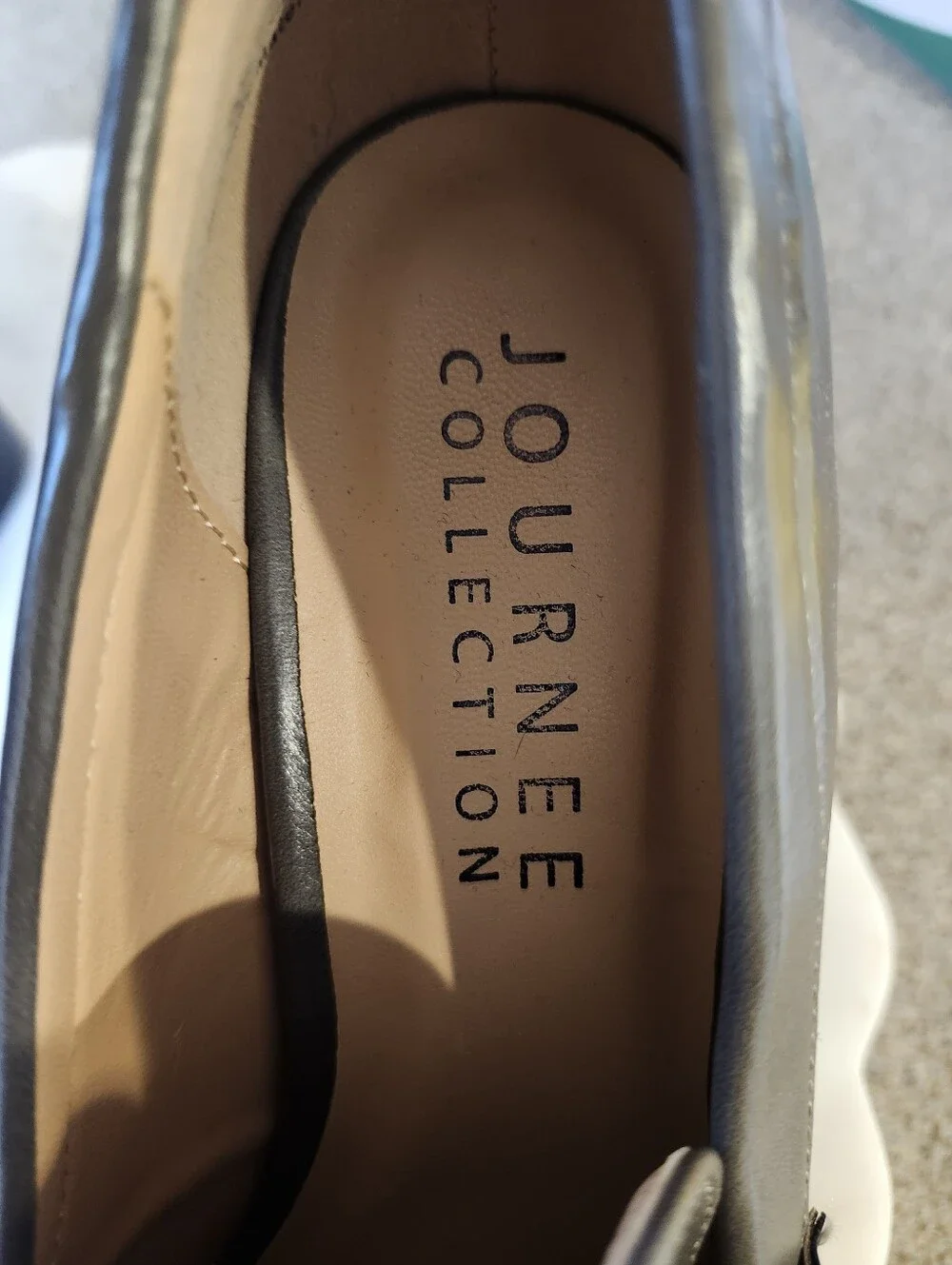 Journee Collection Gray Block Heel Loafers (New) Women's Size 7.5